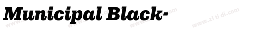 Municipal Black字体转换